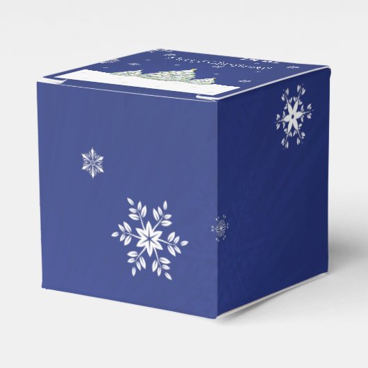 Blue Christmas Tree Favor Box Geschenkschachtel (Vorderseite)