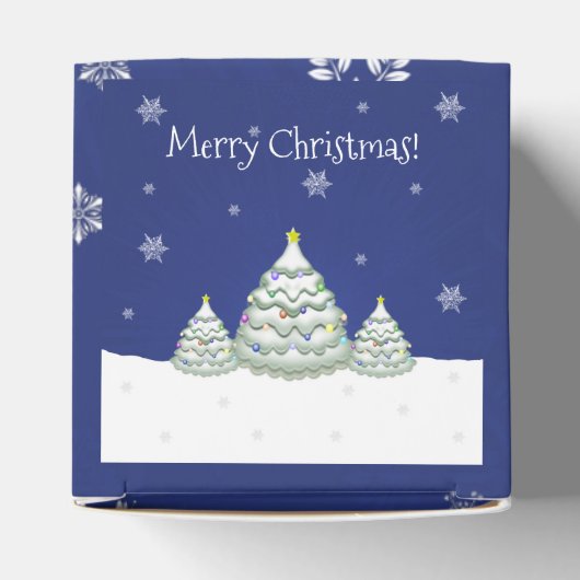 Blue Christmas Tree Favor Box Geschenkschachtel (Oben)