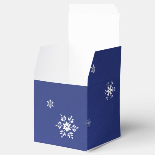 Blue Christmas Tree Favor Box Geschenkschachtel (Geöffnet)
