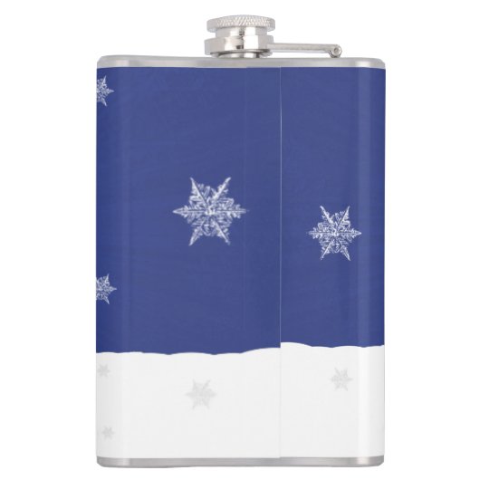 Blue Christmas Tree Flask Flachmann (Rückseite)