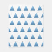 Blue Christmas Tree Fleece Blanket (Vorderseite)
