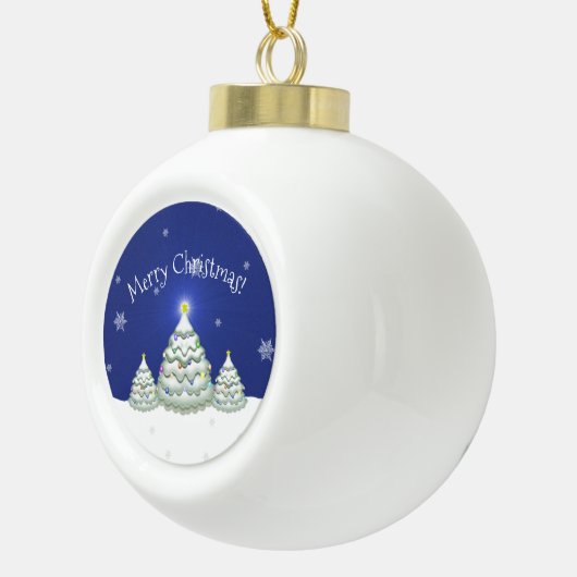 Blue Christmas Tree Gerahmte Ornament (Rechts)
