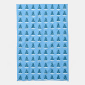 Blue Christmas Tree Handtuch Custom Holiday Teetuc (Vertikal)