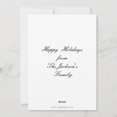 Blue Christmas Tree Holiday Greetings Feiertagskarte (Rückseite)