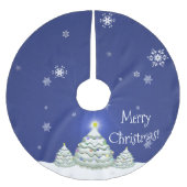 Blue Christmas Tree Holiday Tree Skirt Polyester Weihnachtsbaumdecke (Vorderseite)