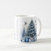 Blue Christmas - Tree Kaffeetasse (VorderseiteRechts)