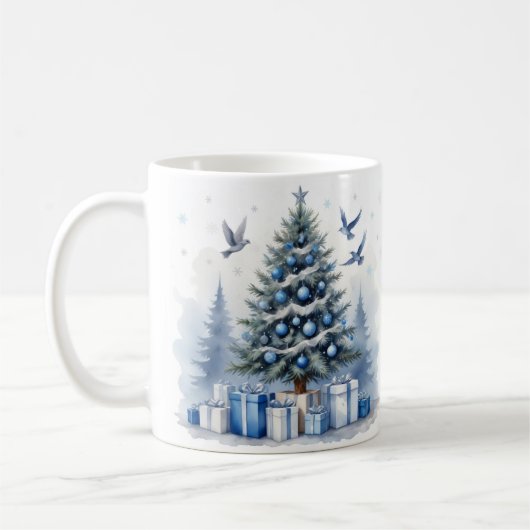 Blue Christmas - Tree Kaffeetasse (Links)