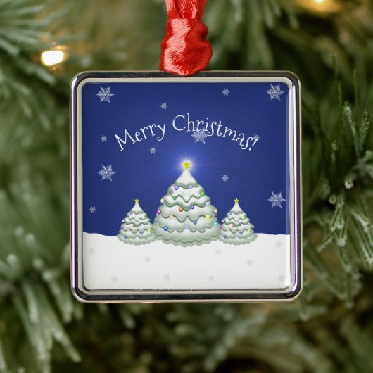 Blue Christmas Tree Keramik Ornament (Baum)