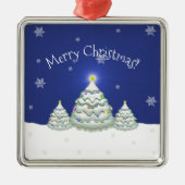 Blue Christmas Tree Keramik Ornament (Vorne)