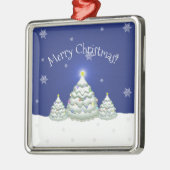 Blue Christmas Tree Keramik Ornament (Links)
