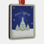 Blue Christmas Tree Keramik Ornament Aus Metall (Rechts)