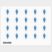 Blue Christmas Tree Light Runder Aufkleber (Blatt)