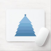 Blue Christmas Tree Mouse Pad Mousepad (Mit Mouse)