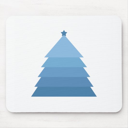 Blue Christmas Tree Mouse Pad Mousepad (Vorne)