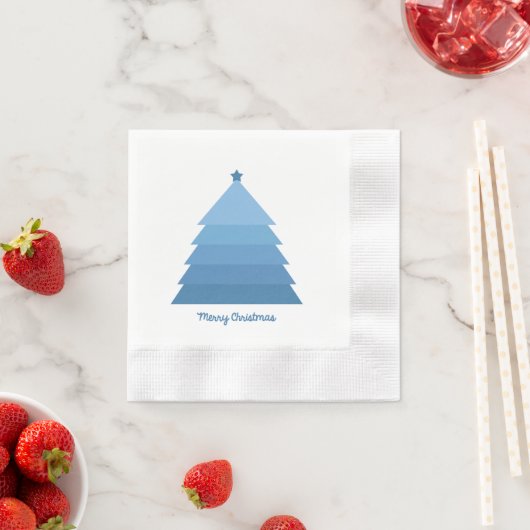Blue Christmas Tree Napkin Serviette (Beispiel)