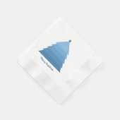 Blue Christmas Tree Napkin Serviette (Ecke)