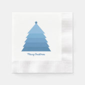 Blue Christmas Tree Napkin Serviette (Vorderseite)