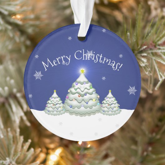 Blue Christmas Tree Ornament (Baum)
