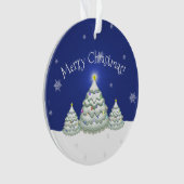 Blue Christmas Tree Ornament (Vorderseite)