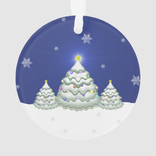 Blue Christmas Tree Ornament (Rückseite)