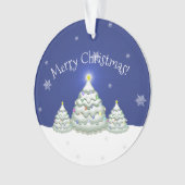 Blue Christmas Tree Ornament (Vorderseite)