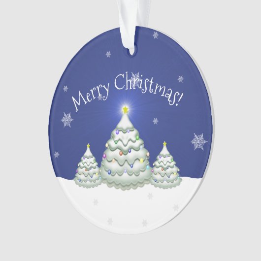 Blue Christmas Tree Ornament (Vorderseite)