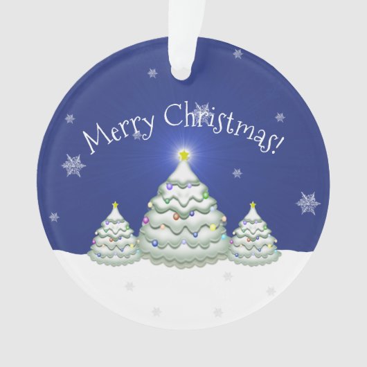 Blue Christmas Tree Ornament (Vorderseite)