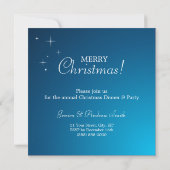 Blue Christmas Tree Party Einladung (Rückseite)