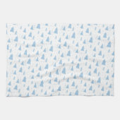 Blue Christmas Tree Pattern Kitchen Handtücher (Horizontal)