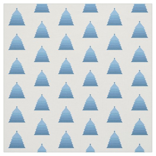Blue Christmas Tree Pattern Stoff (Muster)