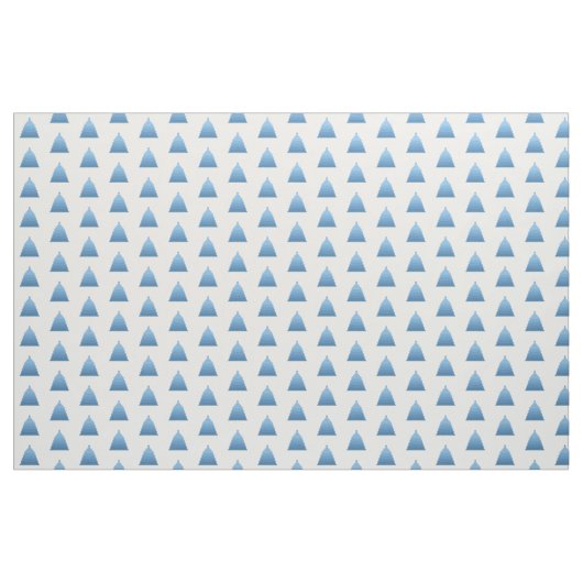 Blue Christmas Tree Pattern Stoff (Fat Quarter (45,7 x 55,9 cm))