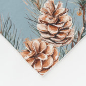 Blue Christmas Tree Pine Cones Ornaments Fleecedecke (Ecke)