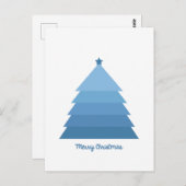 Blue Christmas Tree Postcard Postkarte (Vorne/Hinten)