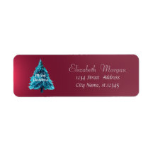 Blue Christmas Tree Red Holiday, Christmas