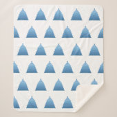 Blue Christmas Tree Sherpa Blanket Sherpadecke (Vorderseite)