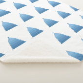 Blue Christmas Tree Sherpa Blanket Sherpadecke (3/4)