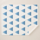 Blue Christmas Tree Sherpa Blanket Sherpadecke (Vorderseite (Horizontal))