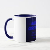 Blue Christmas Tree Stars String of Lights Elegant Tasse (Links)