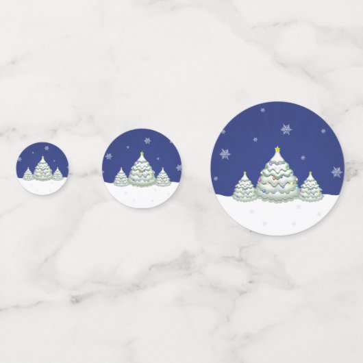 Blue Christmas Tree Table Confetti Konfetti (Vorderseiten)