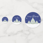 Blue Christmas Tree Table Confetti Konfetti (Rückseiten)