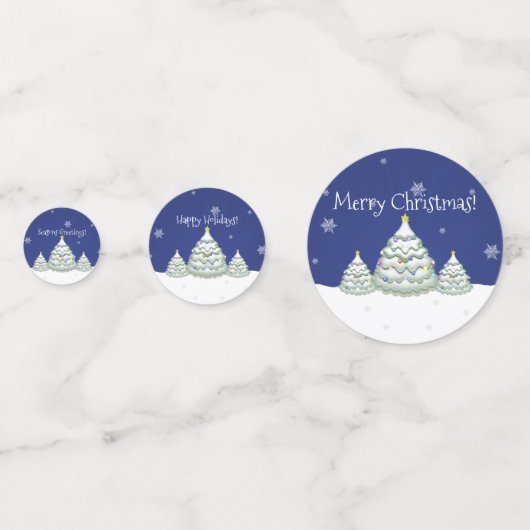 Blue Christmas Tree Table Confetti Konfetti (Rückseiten)