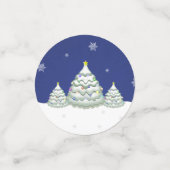 Blue Christmas Tree Table Confetti Konfetti (Klein Vorderseite)