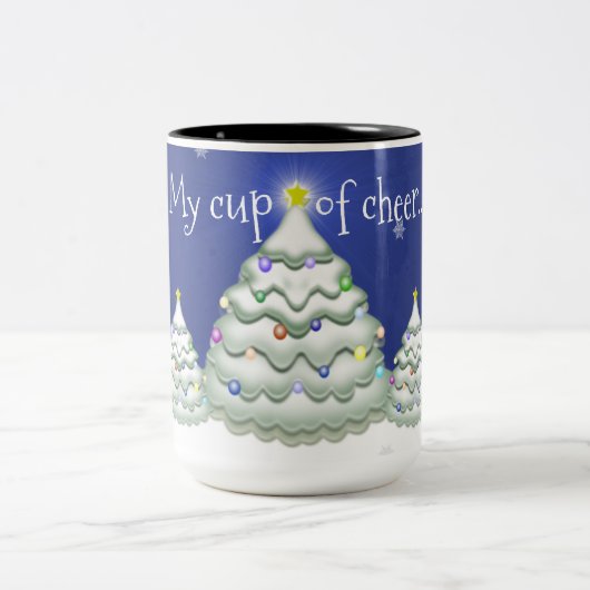 Blue Christmas Tree Tasse (Mittel)