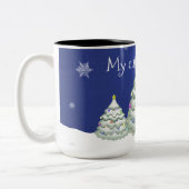 Blue Christmas Tree Tasse (Links)