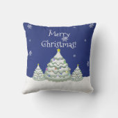 Blue Christmas Tree Throw Kissen (Rückseite)