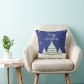Blue Christmas Tree Throw Kissen (Stuhl )