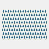 Blue Christmas Tree und Golden Star, Seite an Seit Geschenkpapier Set (Vorderseite)