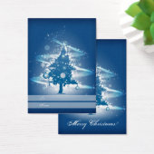 Blue Christmas Tree Weihnachtsgeschenk Tag (Schreibtisch)