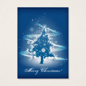 Blue Christmas Tree Weihnachtsgeschenk Tag (Rückseite)