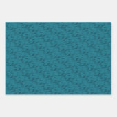 Blue Christmas Tree Wolken Shooting Star Holiday Geschenkpapier Set (Vorderseite 3)